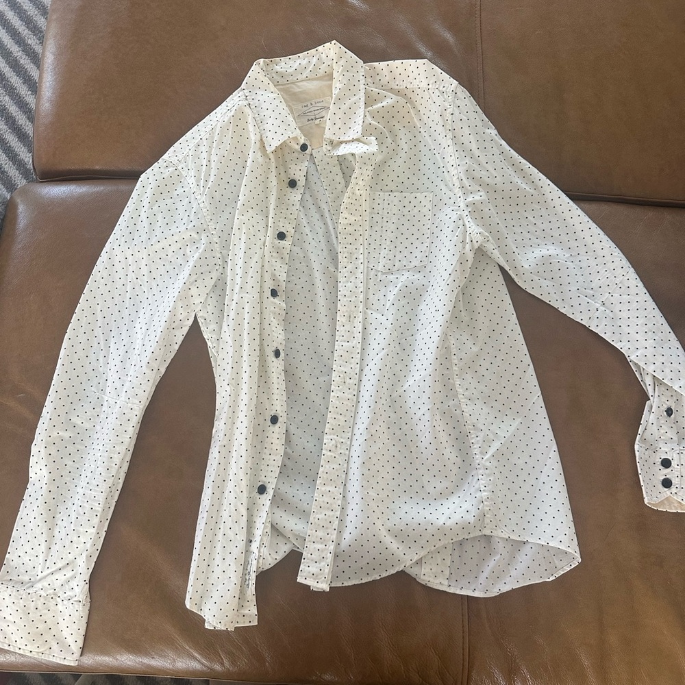 rag & bone White Tailored Casual Shirt